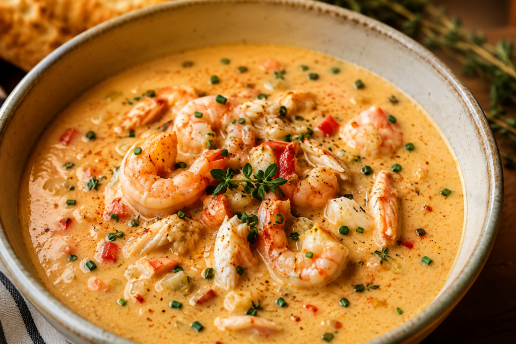 Creamy Crab and Shrimp Seafood Bisque