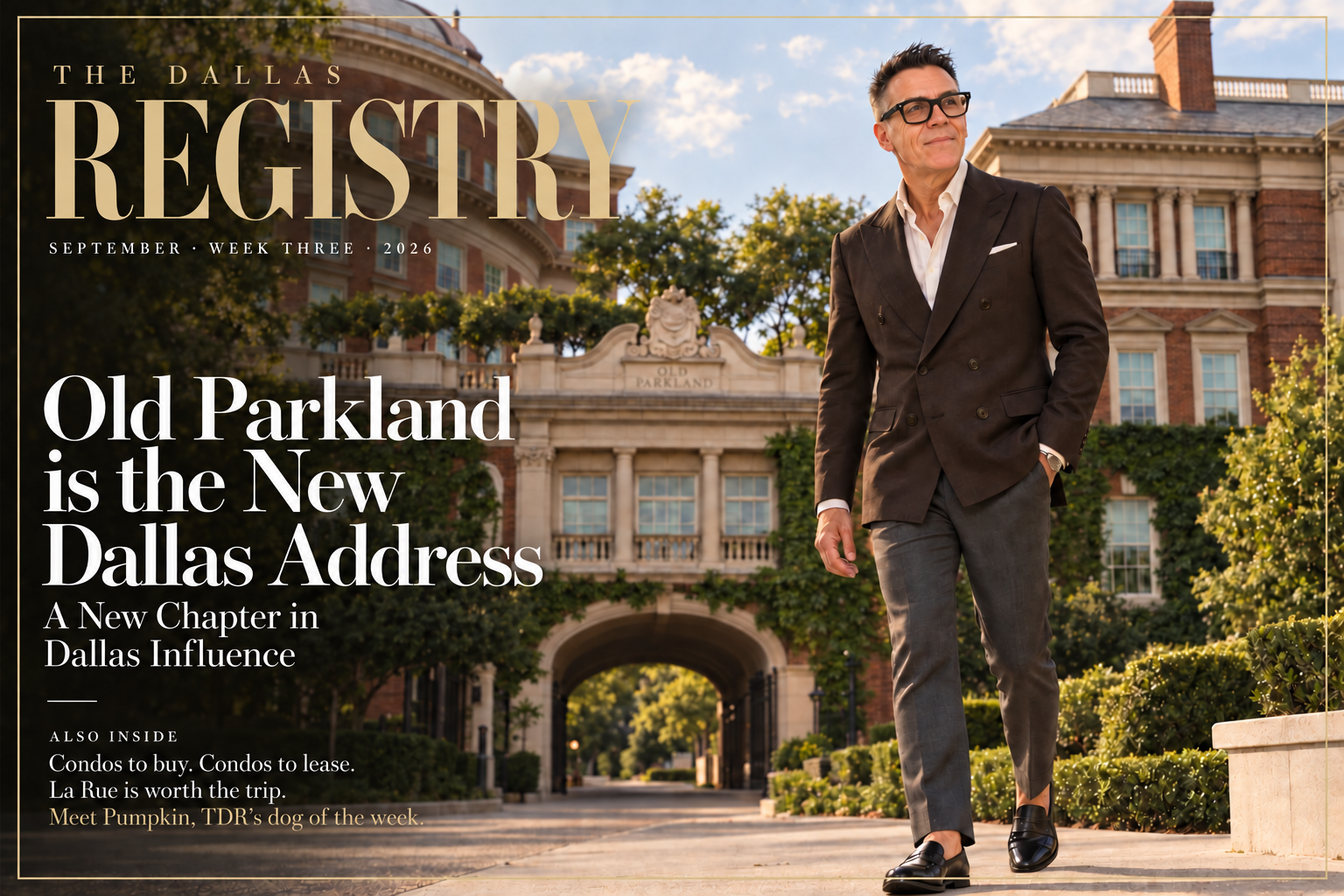 The Dallas Registry September Week Three cover featuring Old Parkland